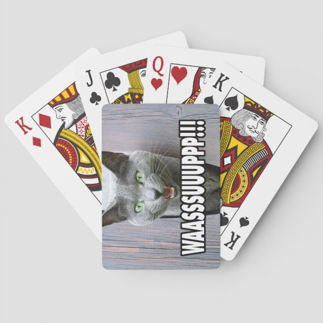 WASSUP - Cat Meme Playing Cards (Back)