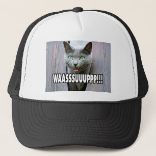 WASSUP - Cat Meme Trucker Hat