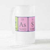 Wassup periodic table word frosty mug (Front Left)