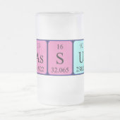 Wassup periodic table word frosty mug (Center)