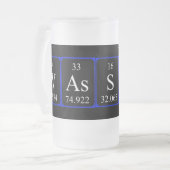 Wassup periodic table word frosty mug (Front Left)