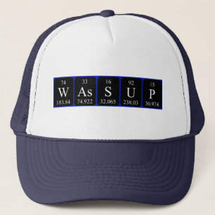 Wassup periodic table word hat