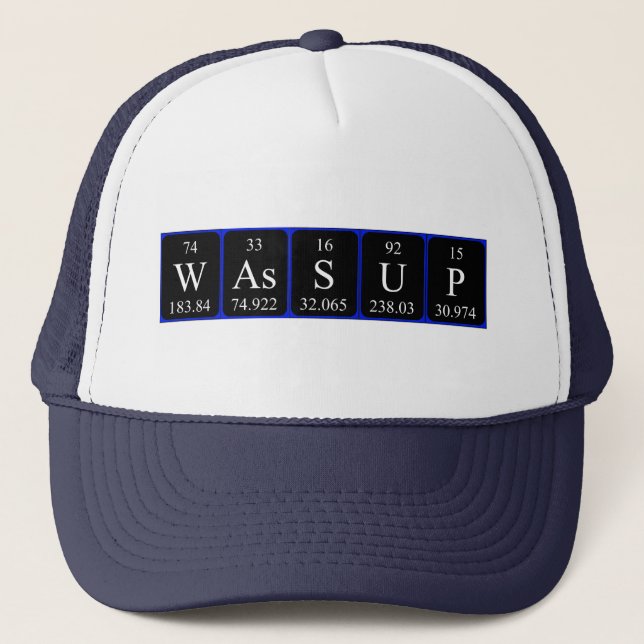 Wassup periodic table word hat (Front)
