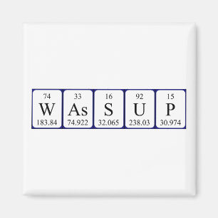 Wassup periodic table word magnet