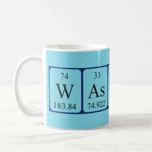Wassup periodic table word mug