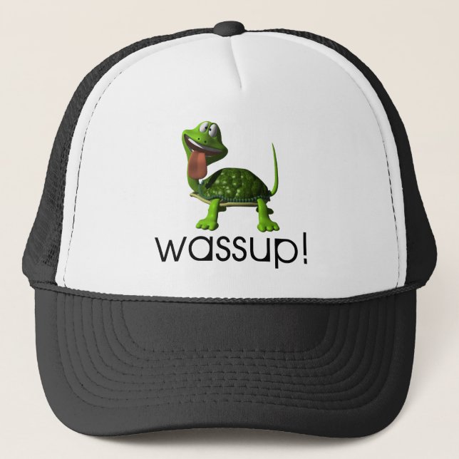 Wassup Turtle Trucker Hat (Front)