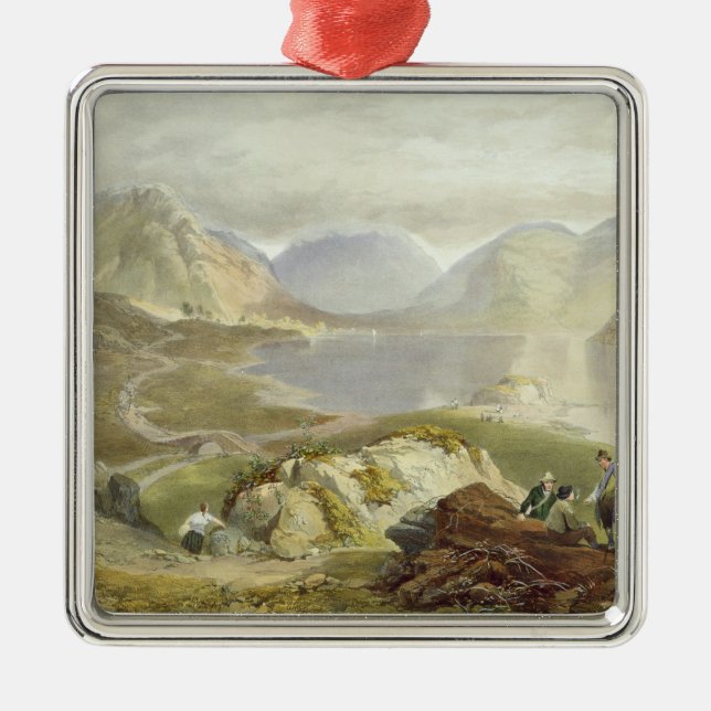 Wast Water, from 'The English Lake District', 1853 Metal Tree Decoration (Front)