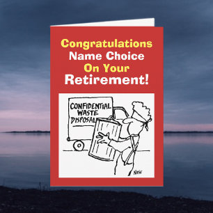 Waste Disposal Worker Retirement Card