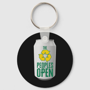 Waste Management Peoples Open Beer Can Key Ring