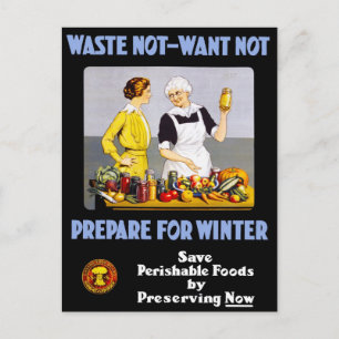 Waste Not Postcard