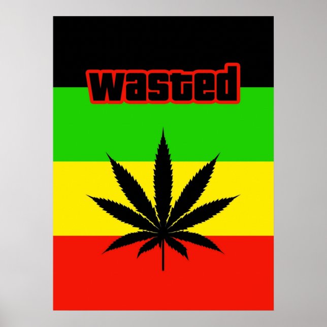 Wasted Smoke weed Poster (Front)