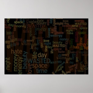 Wasted Words Collage Poster