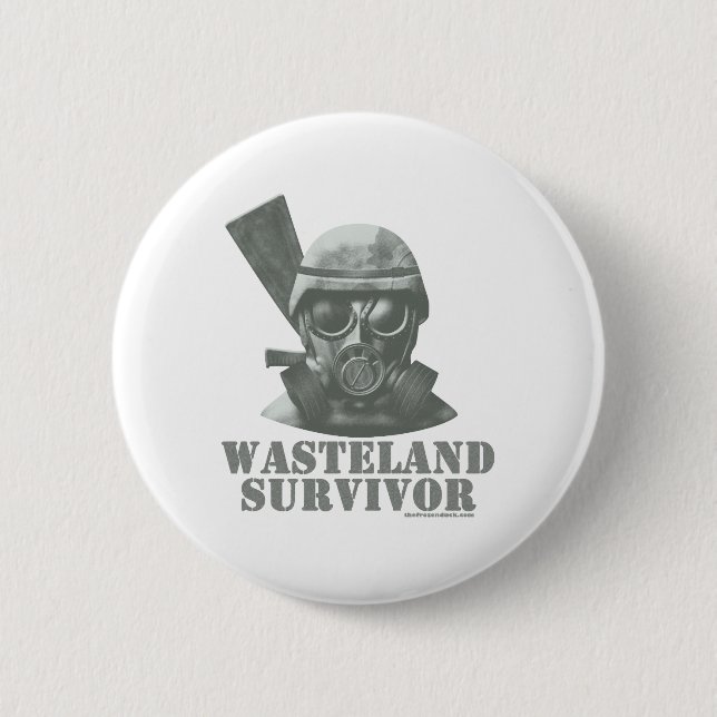 Wasteland Survivor 6 Cm Round Badge (Front)