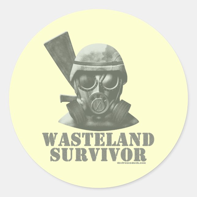 Wasteland Survivor Classic Round Sticker (Front)