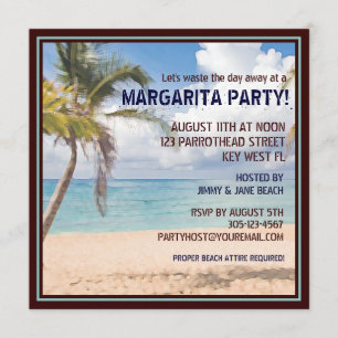 Wasting away a Day at a Margarita Party Invitation