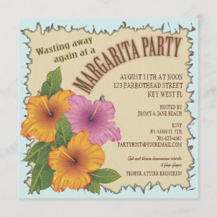 Wasting away a Day at a Margarita Party Invitation