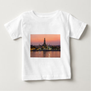 Wat Arun Temple Bangkok Thailand at sunset Baby T-Shirt