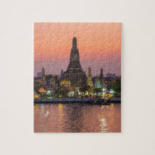 Wat Arun Temple Bangkok Thailand at sunset Jigsaw Puzzle
