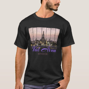 Wat Arun Temple Bangkok Thailand at Sunset Vintage T-Shirt