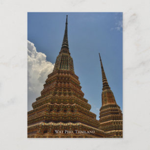 Wat Pho Stupa Padoga Temple Thailand Travel Postcard