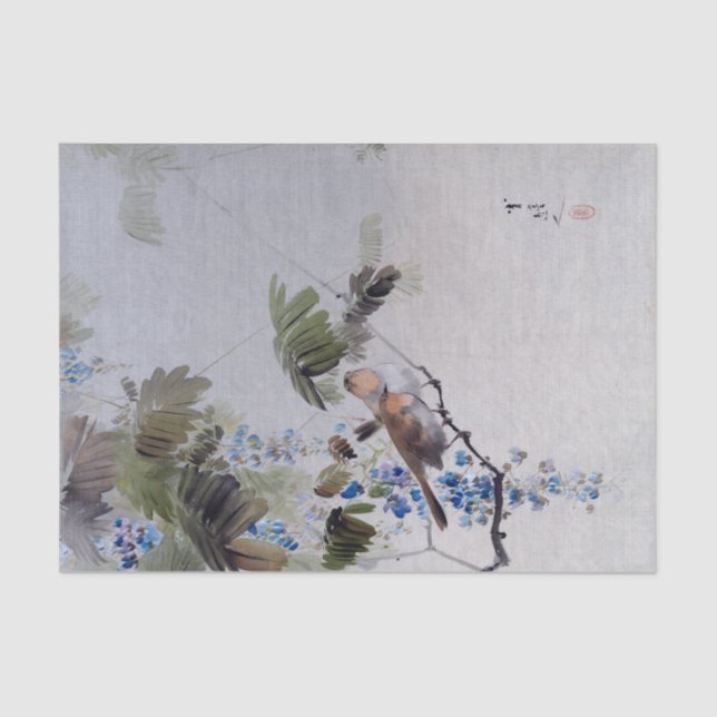 Watanabe Seitei Birds and Flowers Tissue Paper (Front)