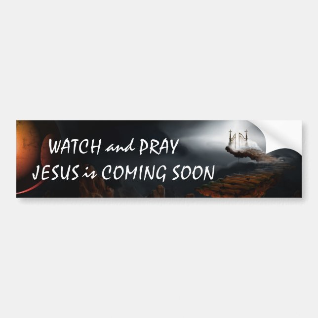 Watch and Pray Bumper Sticker (Front)