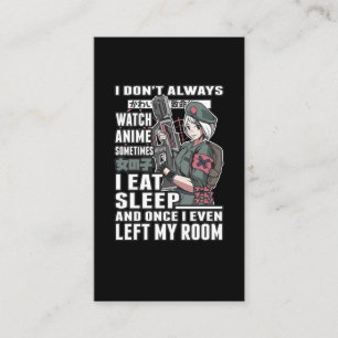 Watch Anime Lover Otaku Japanese Comic Manga Fan Business Card