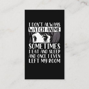 Watch Anime Otaku Girl Japanese Comic Manga Fan Business Card