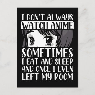 Watch Anime Otaku Girl Japanese Comic Manga Fan Postcard