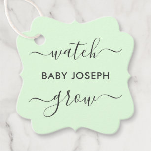Watch Baby Grow, Plant Gift Tag, Favour Tag