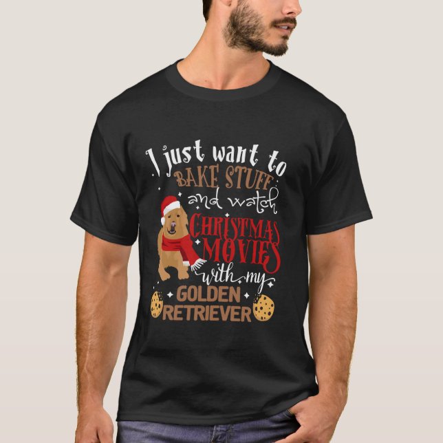 Watch Christmas Movies With My Golden Retriever Do T-Shirt (Front)