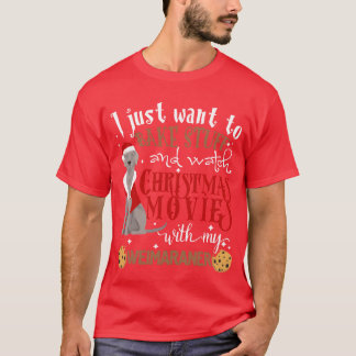 Watch Christmas Movies With My Weimaraner Dog Love T-Shirt