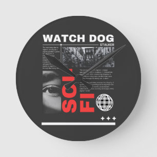 Watch Dogs Throw Pillow  Round Clock