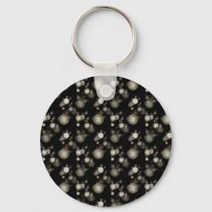 Watch faces print - steampunk patterned accessory key ring