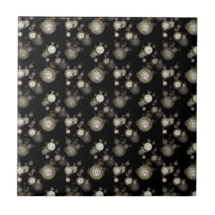 Watch faces print - steampunk patterned accessory tile