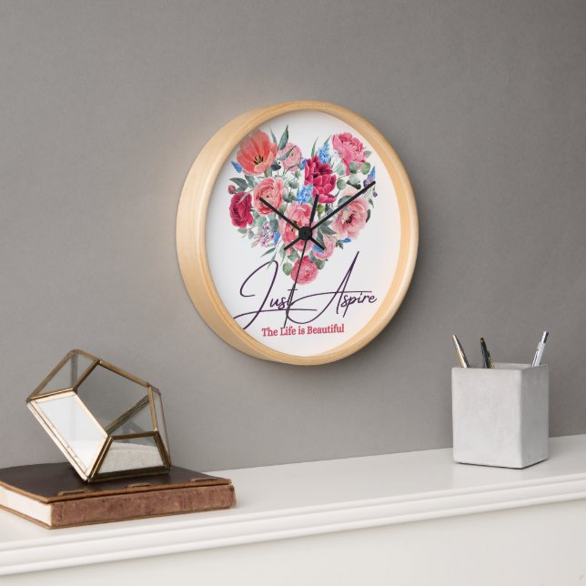 Watch Flowers Design Clock (Office)