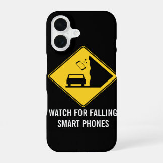 Watch for Falling Smart Phones Road Sign iPhone 16 Case