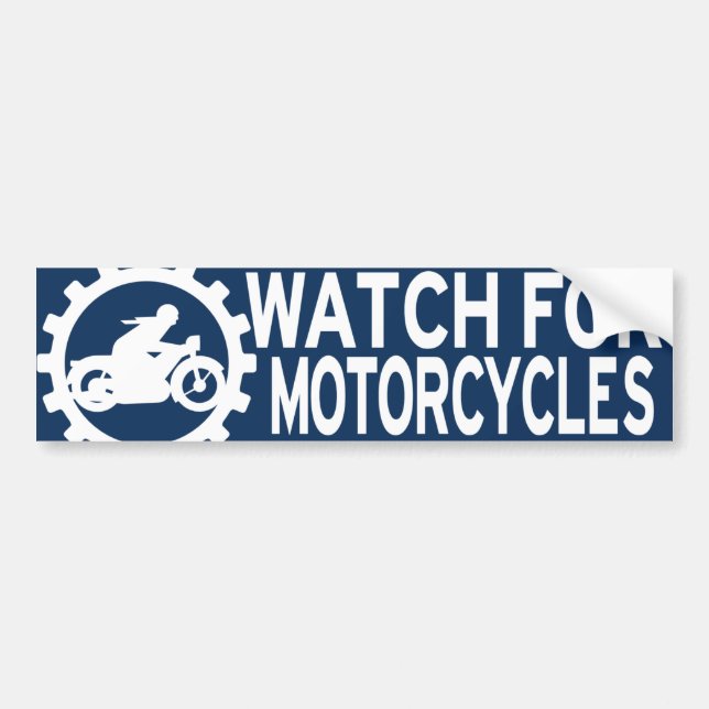 WATCH FOR MOTORCYCLES BUMPER STICKER (Front)