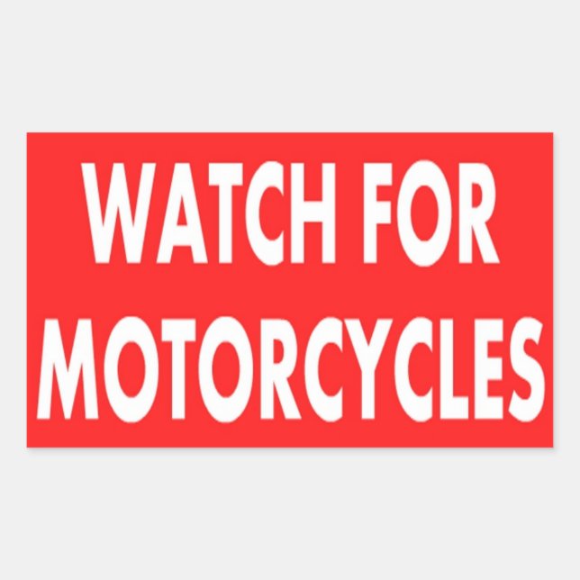 Watch For Motorcycles Stickers (Front)