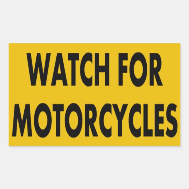 Watch For Motorcycles Stickers (Front)