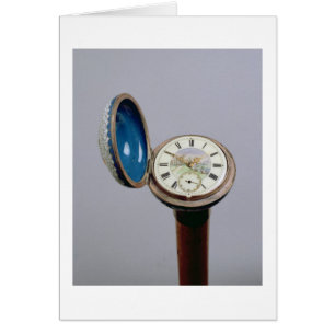 Watch gadget cane (cloisonne enamel)