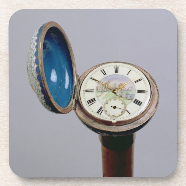 Watch gadget cane (cloisonne enamel) coaster (Front)
