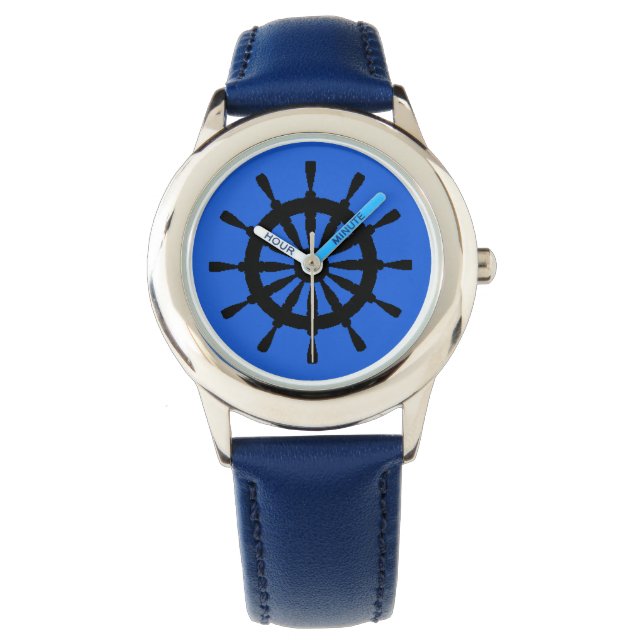 Watch - Helm in Black on Blue (Front)