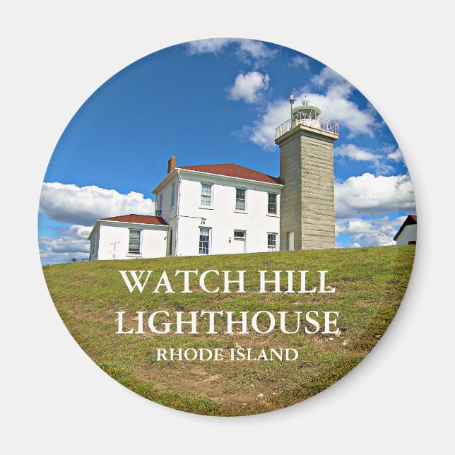 Watch Hill Lighthouse, Rhode Island Round Magnet (Front)