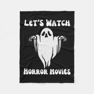 Watch Horror Movies Funny Halloween Men Women Groo Fleece Blanket