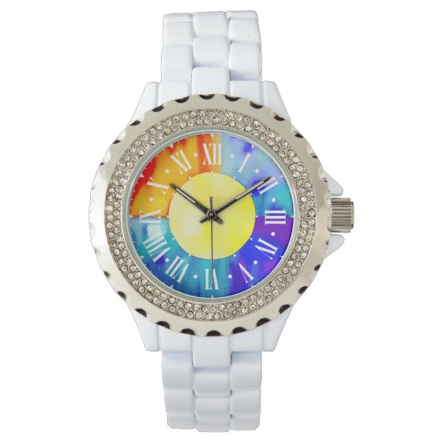 watch in colourful watercolor look (Front)