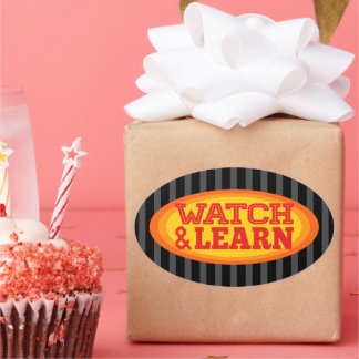 Watch & Learn Radial Oval Stripes Sticker