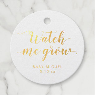 Watch Me Grow Baby Shower Thank You Simple Plant Favour Tags
