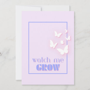Watch me grow, Motivational, Inspirational, Preppy Holiday Card