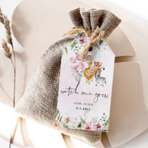 Watch me grow Safari favour tag